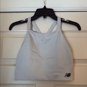 New Balance White Sports Bra